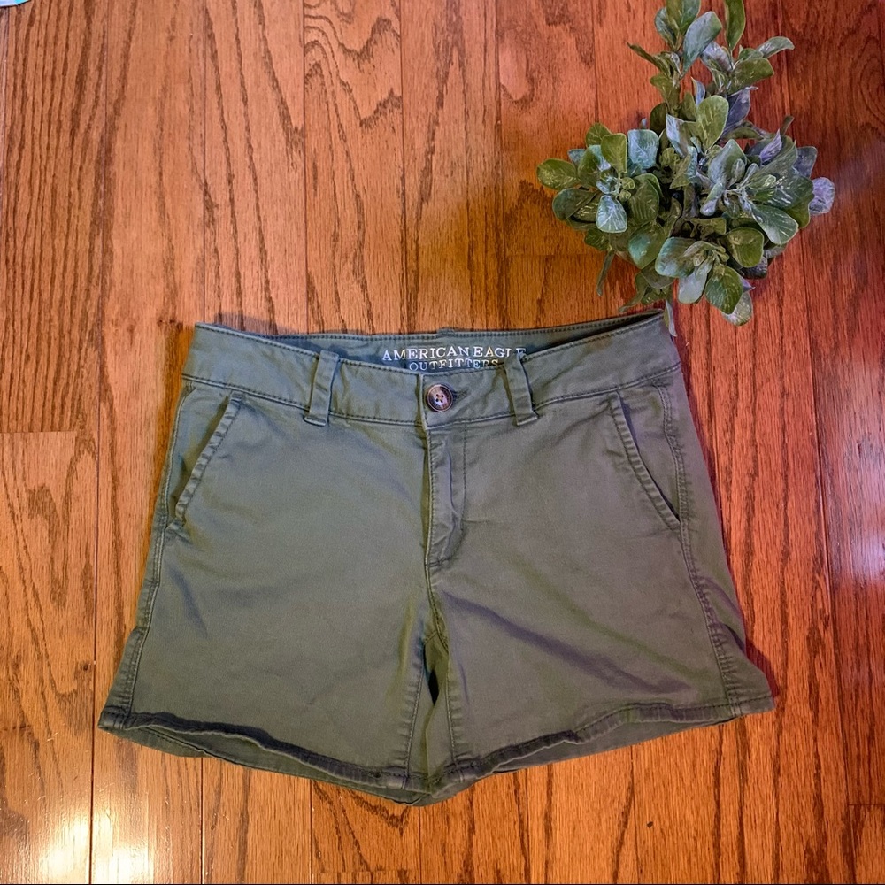 American Eagle Olive Shorts